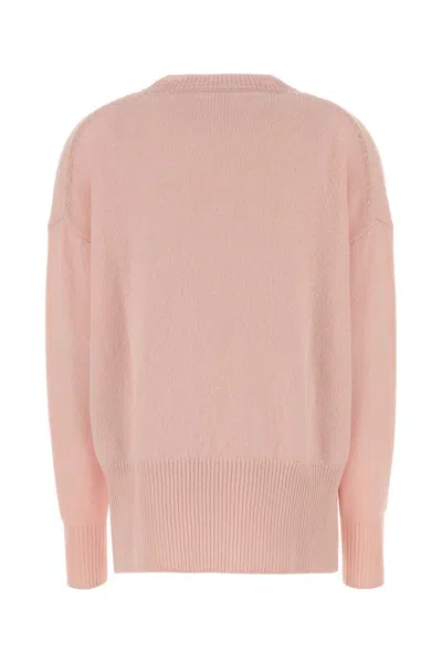 Jil Sander Oversized Cashmere Sweater Crew Neck In Pink