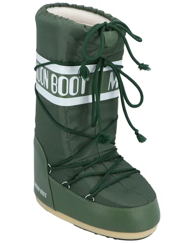 Moon Boot Ambidextrous Round Toe High Shaft Boots In Green