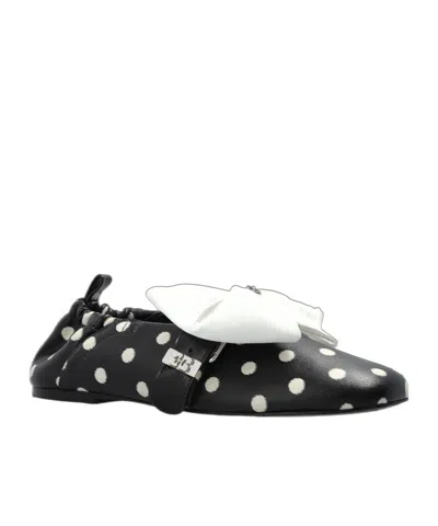 Ganni Polka-dot Ballerinas In Multi