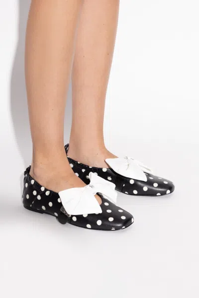 Ganni Polka-dot Ballerinas In Multi