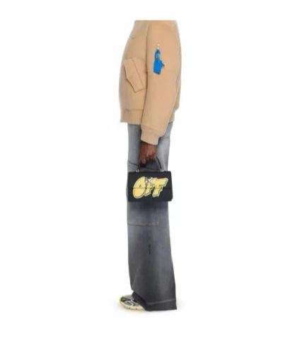 Off-white Jitney 1.4 Top Handle Bag In Black