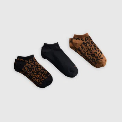 Levi's Low Cut Leopard Socks (3-pack) In Blue