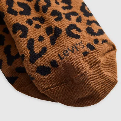 Levi's Low Cut Leopard Socks (3-pack) In Blue