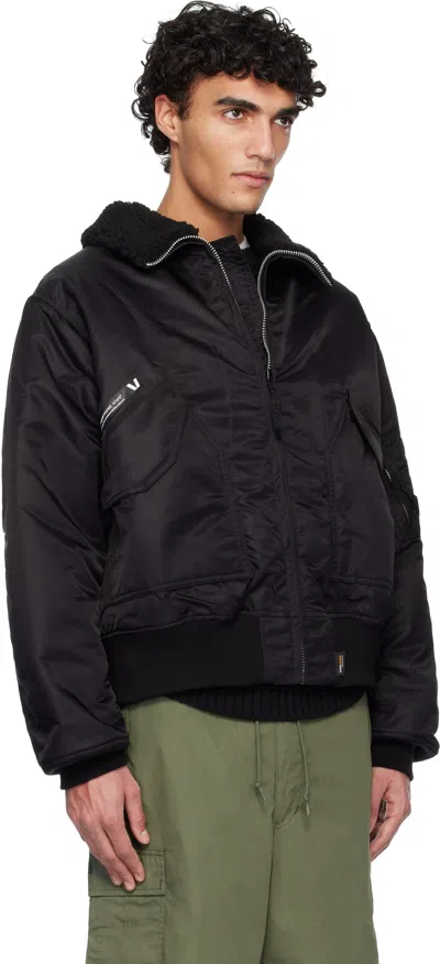 Wtaps Black Drab Es Bomber Jacket In Black