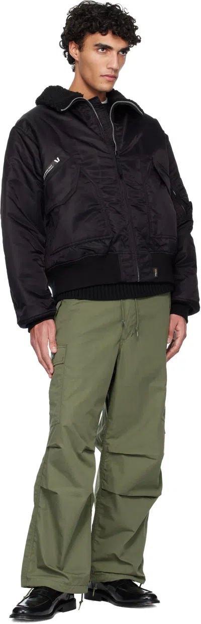 Wtaps Black Drab Es Bomber Jacket In Black