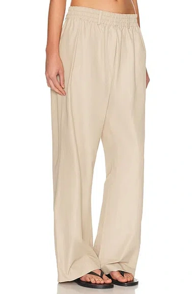 Brandon Maxwell Teagan Wide-leg Pull-on Pants In Neutral