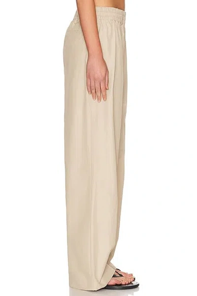 Brandon Maxwell Teagan Wide-leg Pull-on Pants In Neutral