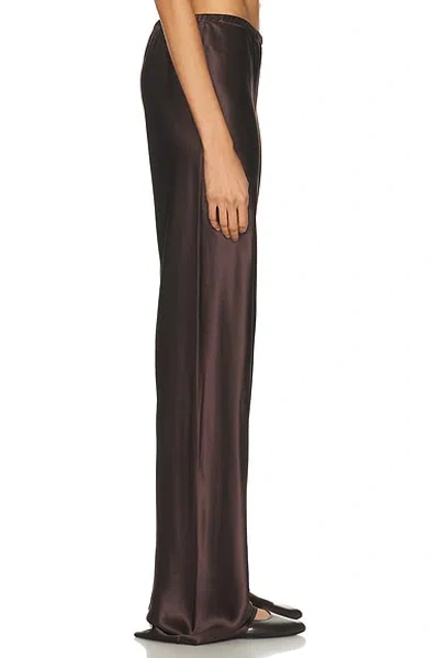 Eaves Loretta Silk Pants In Brown