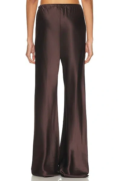 Eaves Loretta Silk Pants In Brown
