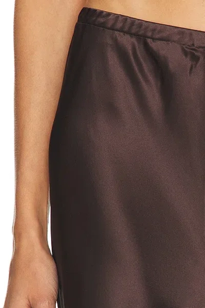 Eaves Loretta Silk Pants In Brown