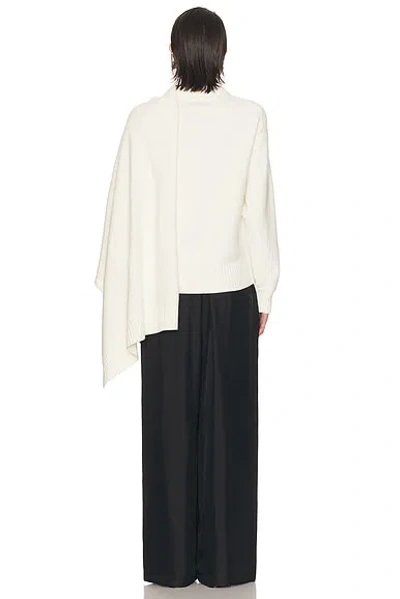 A.l.c Davin Draped Wool Sweater In Ivory In White