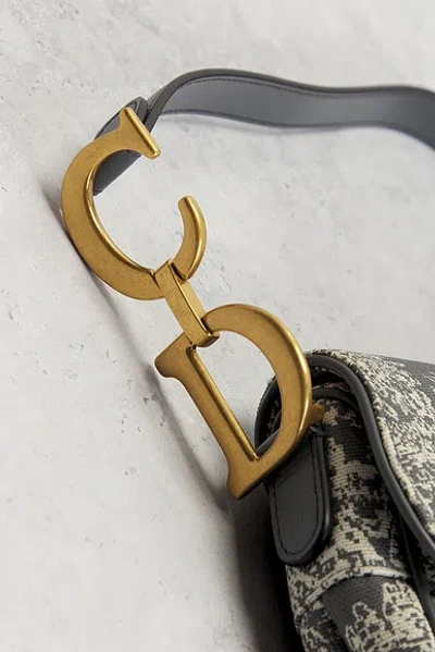 Pre-owned Dior Saddle Bag In Gray