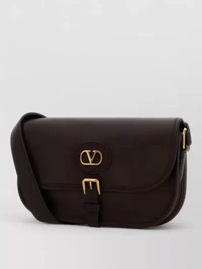 Valentino Garavani Antibes Leather Crossbody Bag Adjustable Strap In Black