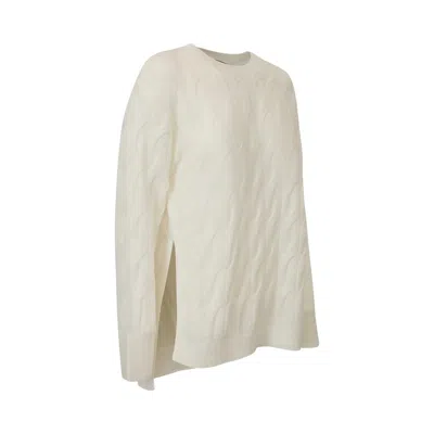 Max Mara Cable Knit Quid Sweater In White