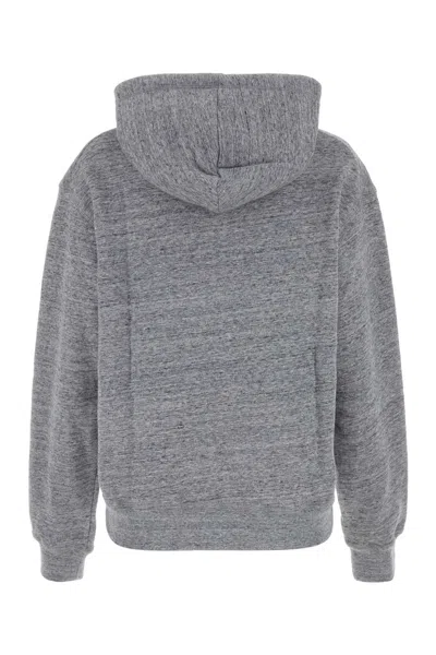 Dsquared2 Melange Grey Cotton Sweatshirt In Gray