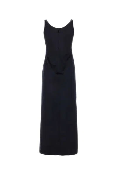 Fendi Midnight Blue Satin Dress In Blue