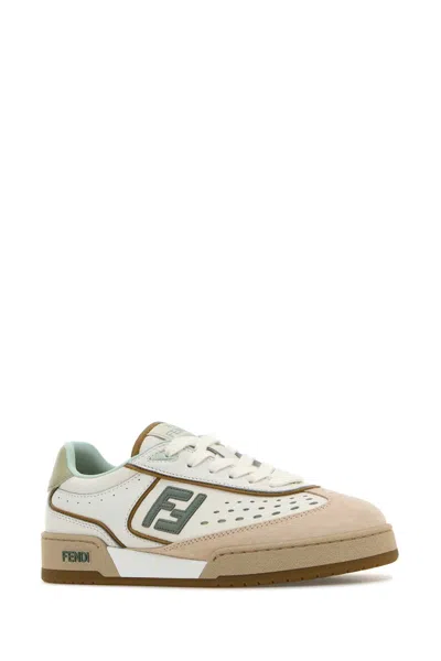 Fendi Woman Sneakers White Size 7 Calfskin In White