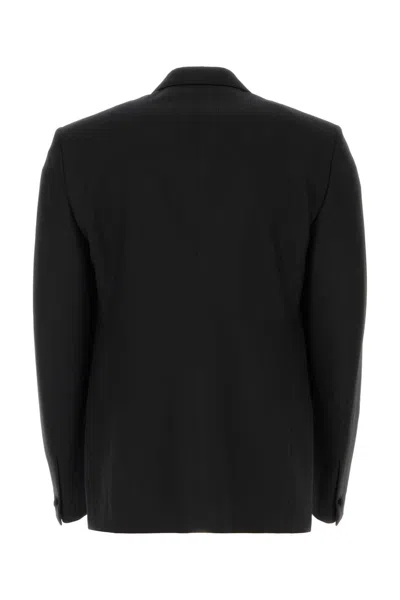 Givenchy Black Stretch Wool Blend Blazer In Black