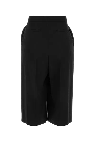Givenchy Black Wool Bermuda Shorts In Black