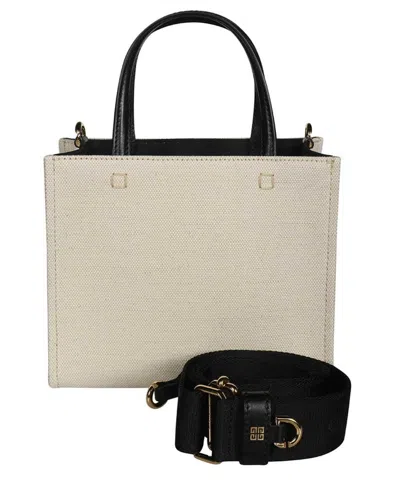 Givenchy Ivory Canvas Mini G-tote Handbag In Neutral