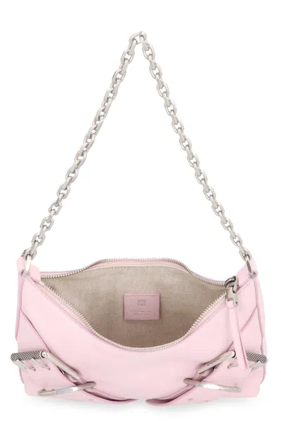 Givenchy Pastel Pink Leather Voyou Boyfriend Party Shoulder Bag In Pink