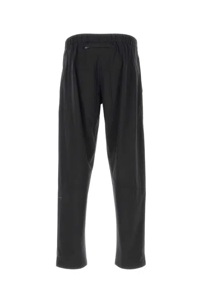 Herno Black Stretch Polyester Pant In Gray