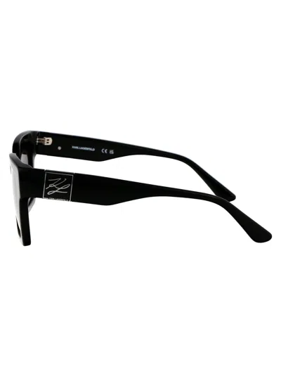 Karl Lagerfeld Black Acetate Sunglasses In Black