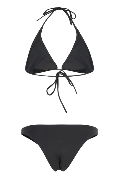 Lido Cinquantacinque Triangle Bra Bikini In Black