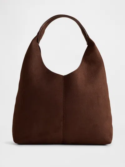 Gap Factory Mini Faux-suede Handbag In Brown
