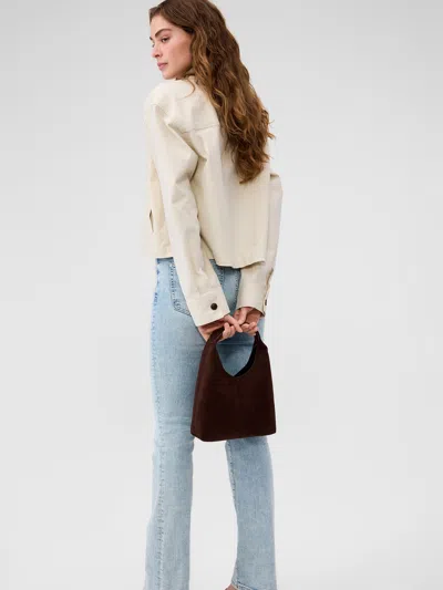 Gap Factory Mini Faux-suede Handbag In Brown