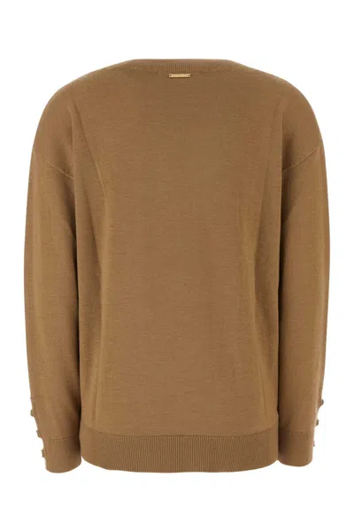 Michael Michael Kors Michael By Michael Kors Camel Wool Sweater In Brown