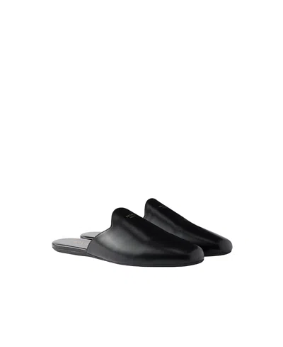 Prada Patent Leather Mules In Black