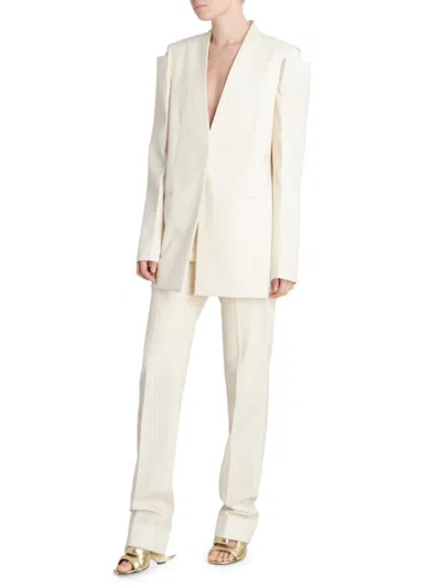Givenchy Cut-out Single-breasted Blazer In Neutral
