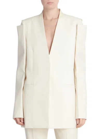 Givenchy Cut-out Single-breasted Blazer In Neutral