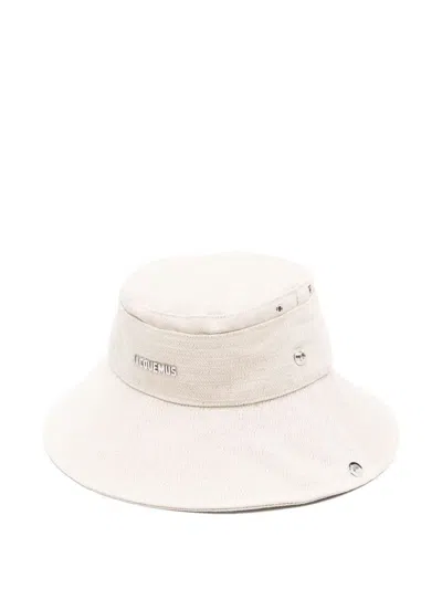 Jacquemus Nimes Flat Crown Wide Brim In White