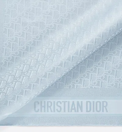 Dior Oblique Natte 70 Square Scarf In Blue
