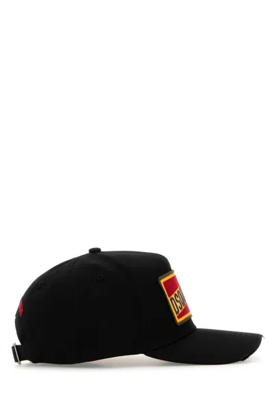 Dsquared2 Dsquared Men Black Cotton Baseball Cap In Black