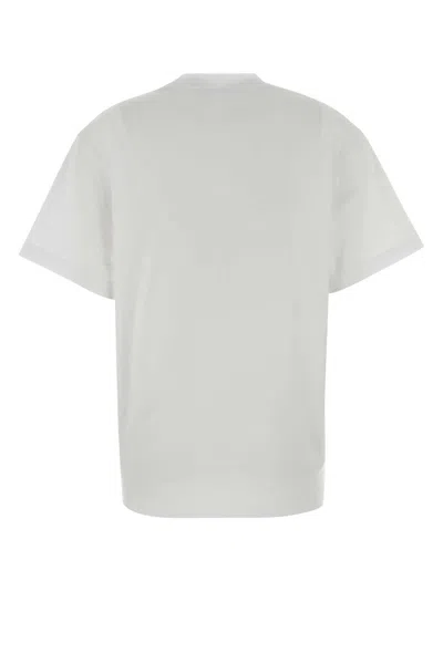 Gucci Women White Crewneck T-shirt With Tonal Horsebit Embroidery On The Front In Cotton Woman In White