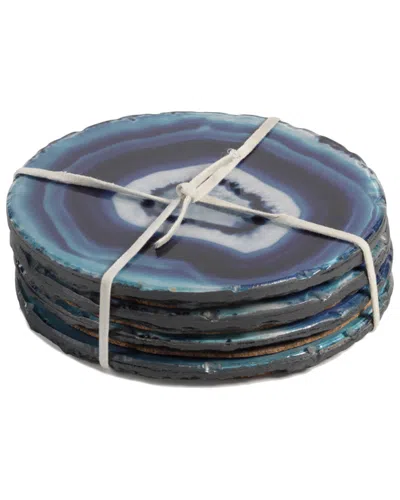 Zodax 16pc Aesir Faux Agate Coaster Set In Gray