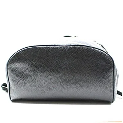 Pre-owned Coach Black Navy Leather Backpack () In Multi