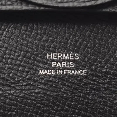 Pre-owned Hermes Black Epsom Leather Coin Purse/coin Case ()