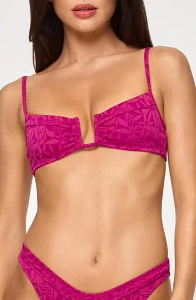 L*space Lspace Peyton Wired Bikini Top In Purple