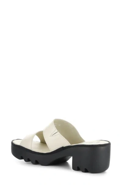 Fly London Tech Platform Sandal In White