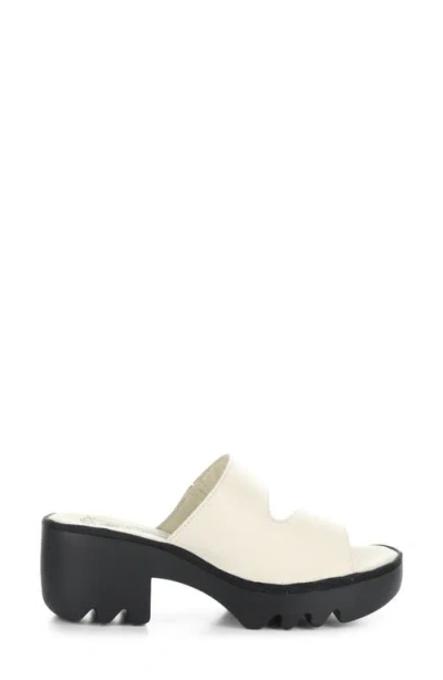 Fly London Tech Platform Sandal In White