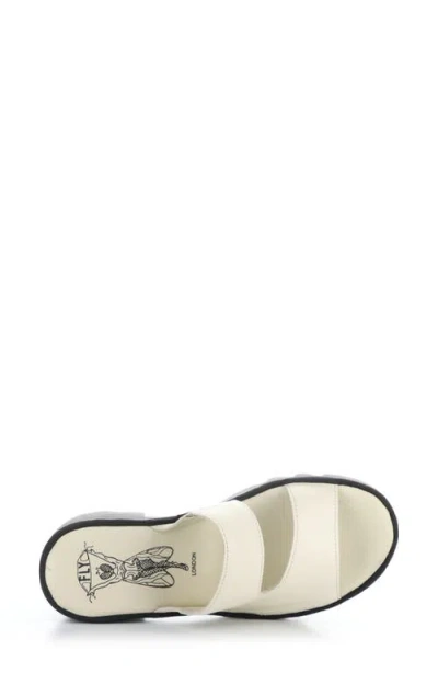 Fly London Tech Platform Sandal In White