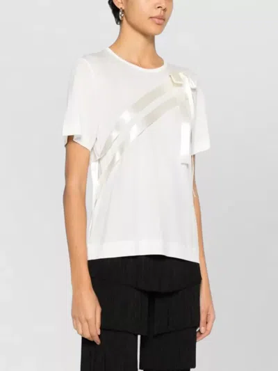 Simone Rocha Bow Sash Short-sleeve T-shirt In Neutral