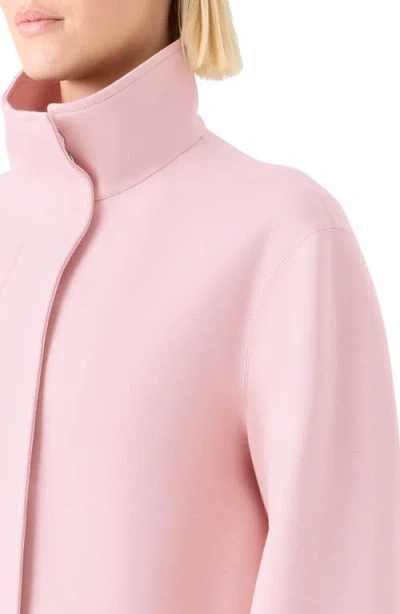 Akris Punto Boxy Wool Crop Jacket In Pink