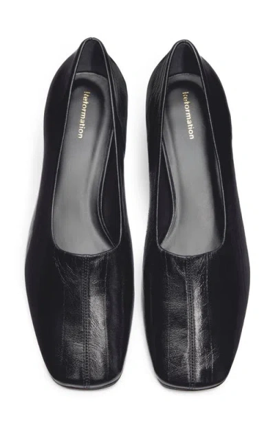 Reformation Inez Square Toe Pump In Black