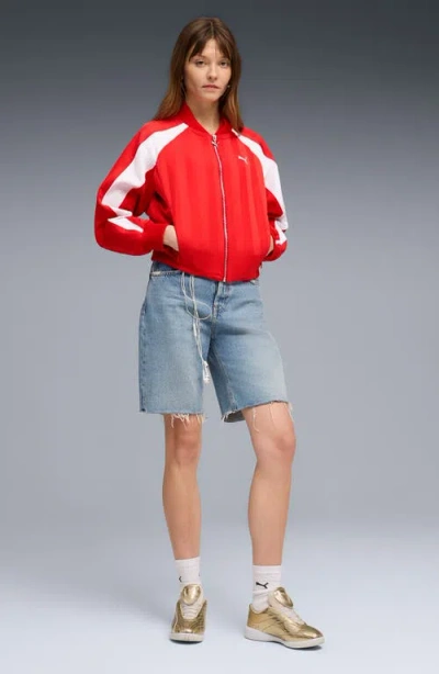 Puma Future Archive Bomber Jacket In Red
