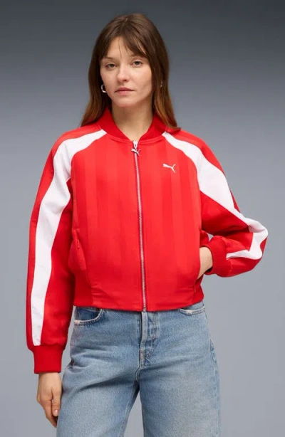 Puma Future Archive Bomber Jacket In Red